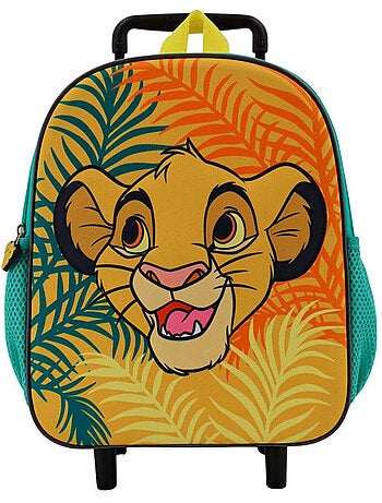 Sac à dos à roulettes 3D Simba The Lion King Disney