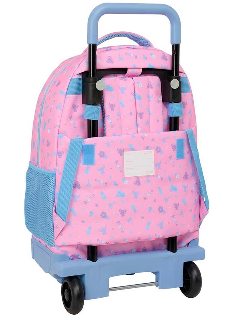 Sac à dos à roulettes 4 roues Stitch 22 L Lilo et Stitch 45 cm Rose - Kiabi