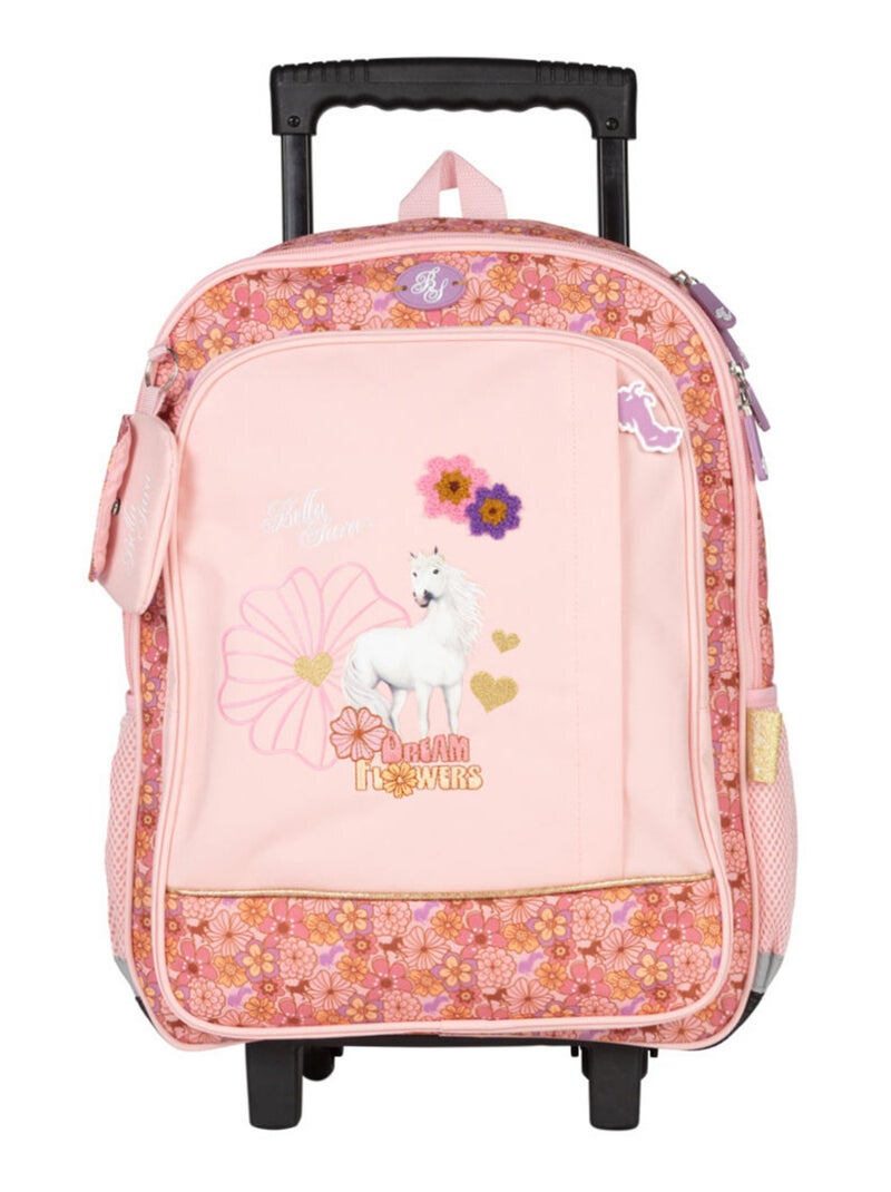 Sac à dos à roulettes 43 cm - Bella Sara - Dream and Flowers Blanc Multicolore - Kiabi