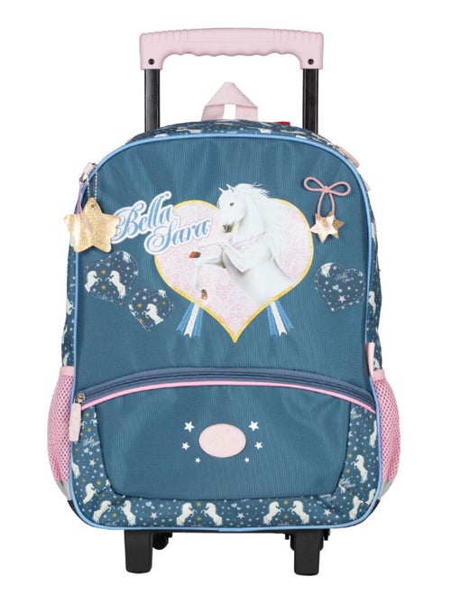 Sac à dos à roulettes 43 CM - Motif cheval blanc - Generique Bella Sara - Kiabi