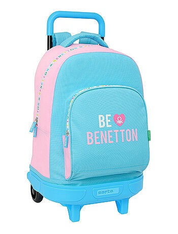 Sac à dos à roulettes 45 cm - pvc haute qualité - benetton