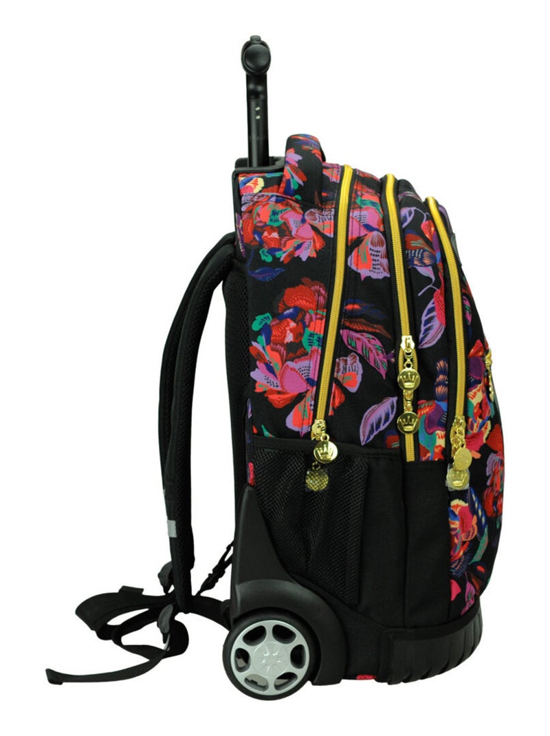 Sac à dos à roulettes 48 CM - Imprimé fleurs - Hallmark haut de gamme Multicolore - Kiabi