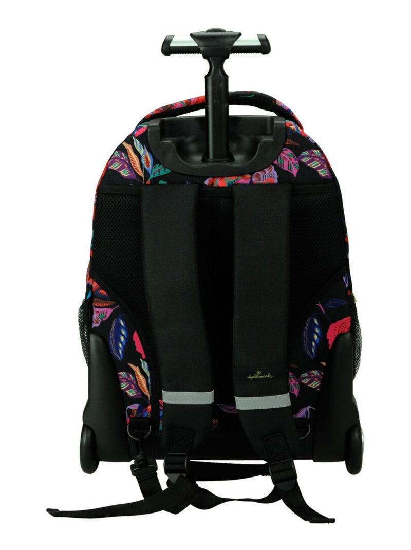 Sac à dos à roulettes 48 CM - Imprimé fleurs - Hallmark haut de gamme Multicolore - Kiabi