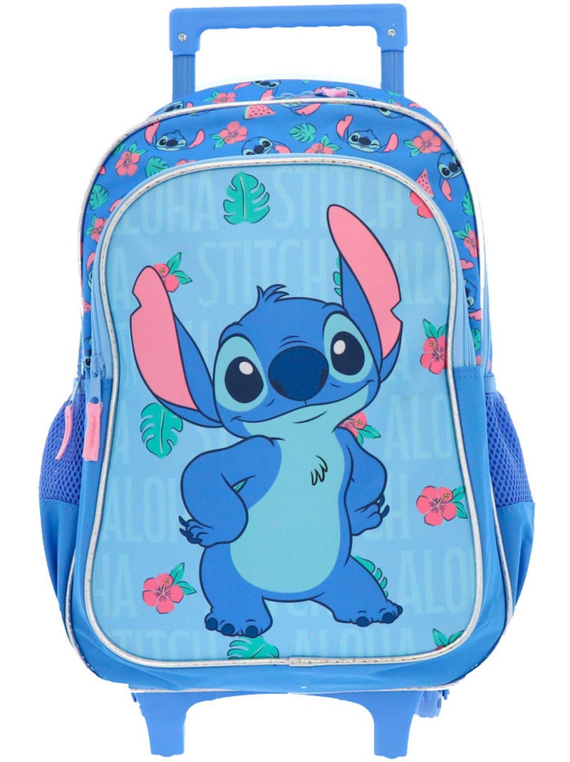 Sac à dos à roulettes 48 cm Lilo et Stitch Stitch Happy 2 compartiments Multicolore - Kiabi