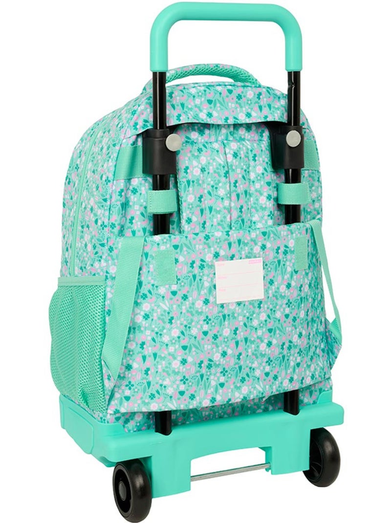 Sac à dos à roulettes à dos amovible motif cœur CMP Safta Cuore 33 L 45 cm Bleu turquoise - Kiabi