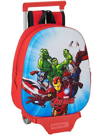 Sac à dos à roulettes Avengers polyester modèle 705 pour maternelle