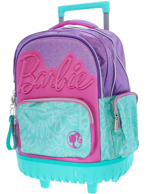 Sac à dos à roulettes Barbie 4 roues pailleté 46 cm - Kiabi Sac à dos à roulettes Barbie 4 roues pailleté 46 cm - Kiabi