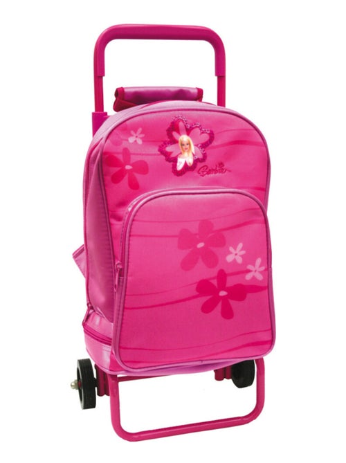 Sac à dos à roulettes Barbie Fleur rose 35 CM - Maternelle - Kiabi