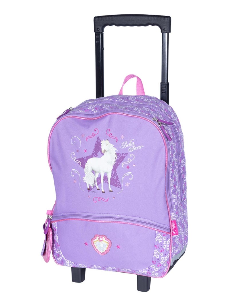 SAC A DOS A ROULETTES BELLA SARA STAR Violet - Kiabi