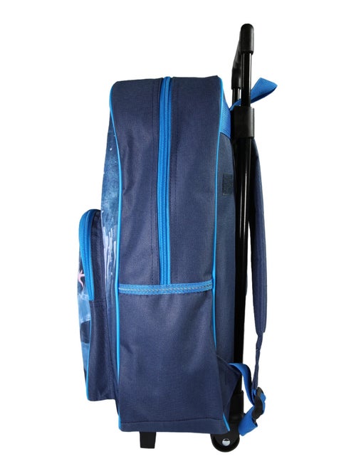 Sac à dos à roulettes bleu La Reine des Neiges  1 compartiment - Bagtrotter - Kiabi