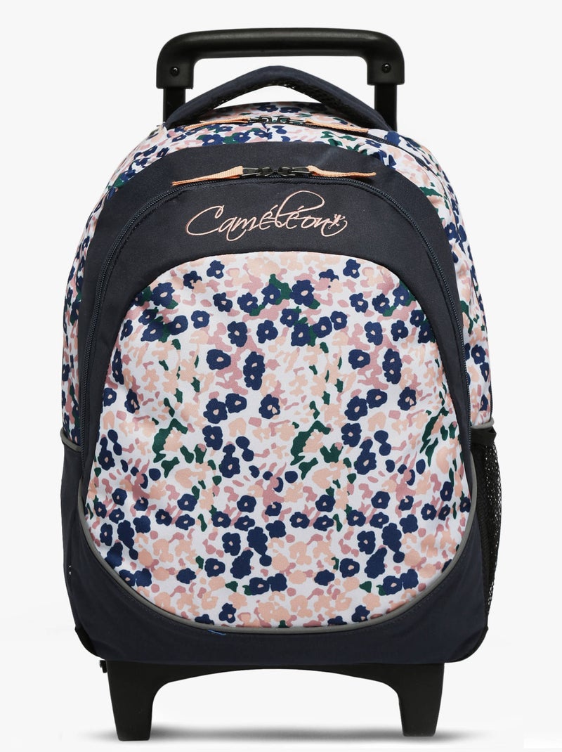 Sac A Dos À Roulettes Cameleon Polyester Recycle Noir Rose clair - Kiabi