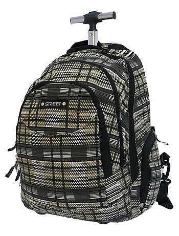 Sac à dos à roulettes Canvas 45 CM - 3 Cpt (Modèle 2)