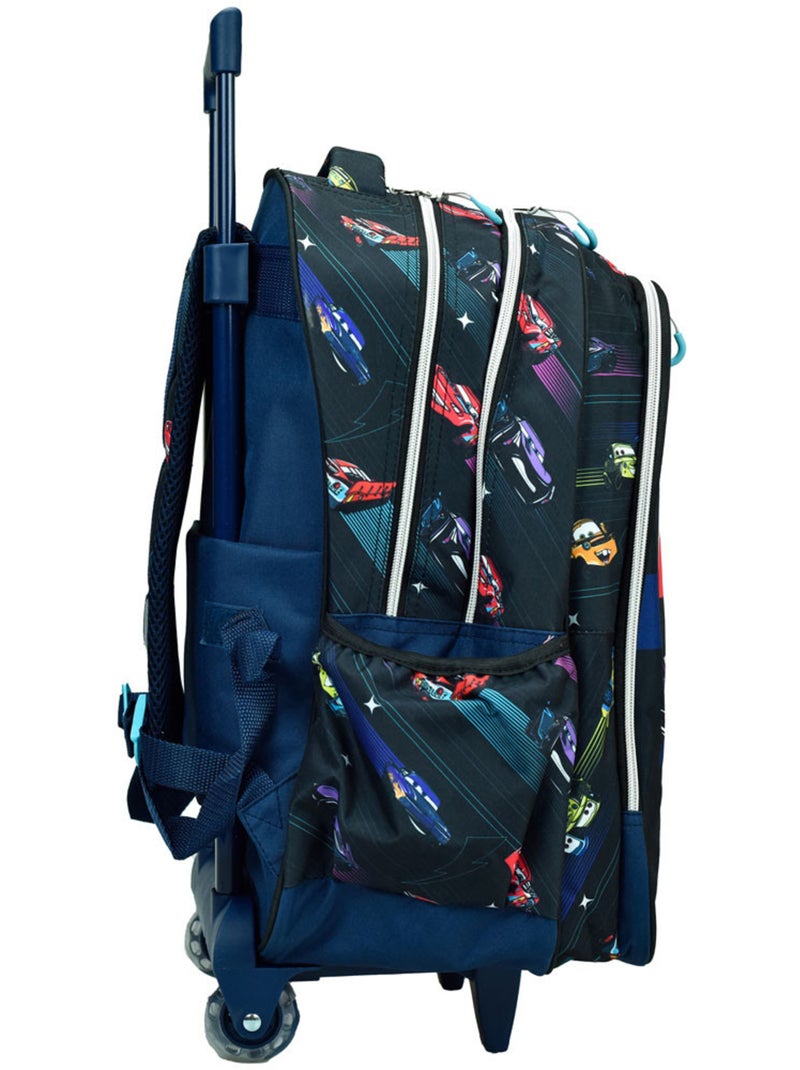 Sac à Dos à Roulettes Cars Flash Mc Queen 44 CM - Trolley scolaire Noir / Rouge / Jaune - Kiabi