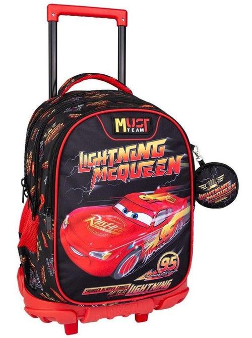Sac à dos à roulettes 'Cars' Lightning McQueen 3 compartiments 45 cm – CARS - Kiabi