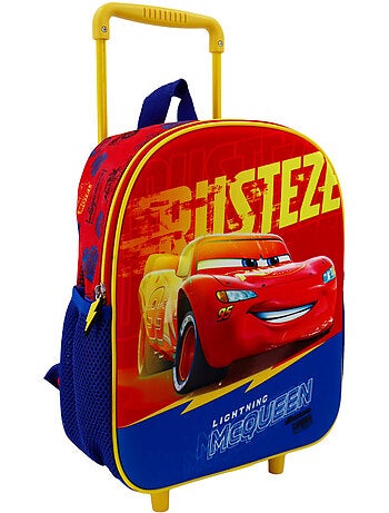 Sac à dos à roulettes Cars Lightning McQueen avec poignée télescopique