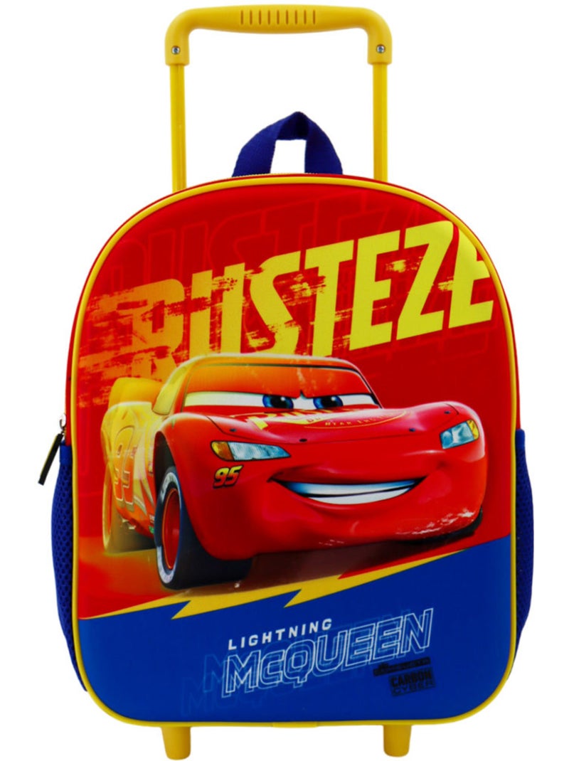Sac à dos à roulettes Cars Lightning McQueen avec poignée télescopique Multicolore - Kiabi