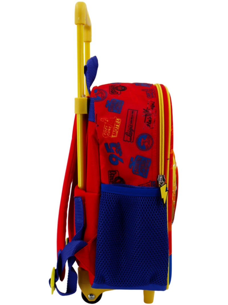 Sac à dos à roulettes Cars Lightning McQueen avec poignée télescopique Multicolore - Kiabi