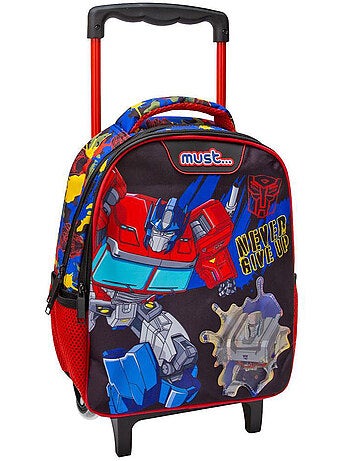 Sac à dos à roulettes cartable préscolaire transformers epic play poignée télescopique et roues
