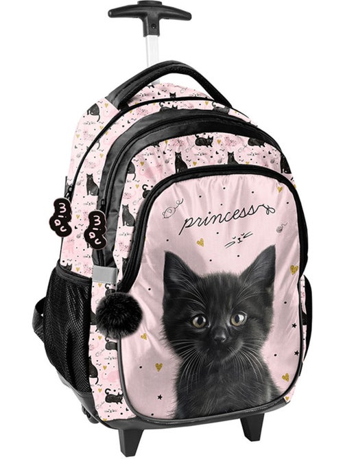 Sac à dos à roulettes Chat Noir Princesse 48 cm poignée télescopique réfléchissants - Kiabi Sac à dos à roulettes Chat Noir Princesse 48 cm poignée télescopique réfléchissants - Kiabi