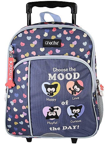 Sac à dos à roulettes 'Chien et Chat' – Chacha Maternelle 1 compartiments – 30 cm