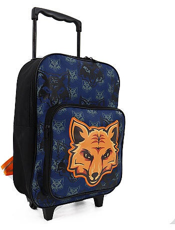 Sac à dos à roulettes CMP motif renard en tissu imprimé