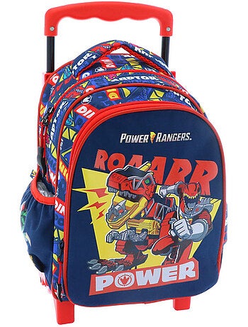 Sac à dos à roulettes d e maternelle Power Rangers 'ROAARR' 30 cm