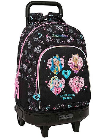 Sac à dos à roulettes école Monster High 45 cm polyester 300D 33x45x22 cm