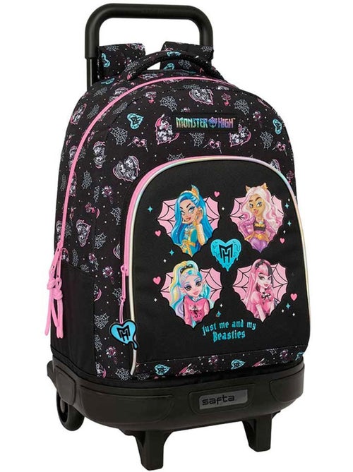 Sac à dos à roulettes école Monster High 45 cm polyester 300D 33x45x22 cm - Kiabi Sac à dos à roulettes école Monster High 45 cm polyester 300D 33x45x22 cm - Kiabi