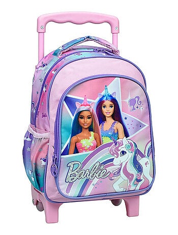 Sac à dos à roulettes enfant - Licorne Barbie - Compact