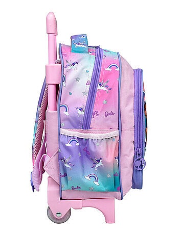 Sac à dos à roulettes enfant - Licorne Barbie - Compact