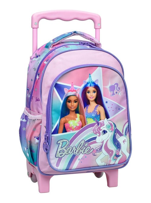 Sac à dos à roulettes enfant - Licorne Barbie - Compact - Kiabi