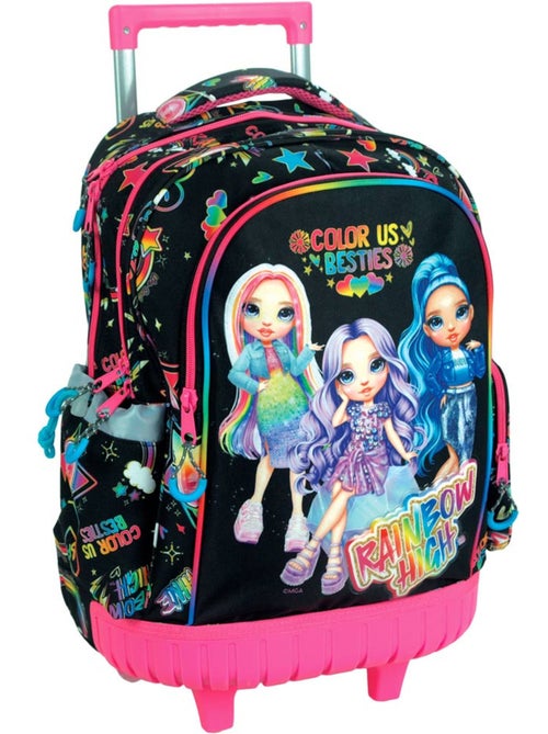 Sac à dos à roulettes enfant 46 cm Rainbow High Besties CMP anses ajustables 4 roues - Kiabi Sac à dos à roulettes enfant 46 cm Rainbow High Besties CMP anses ajustables 4 roues - Kiabi