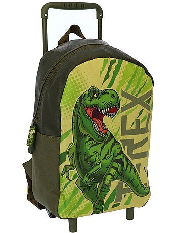 Sac à Dos à Roulettes enfant Dinosaure T‑Rex 34 CM - Trolley maternelle