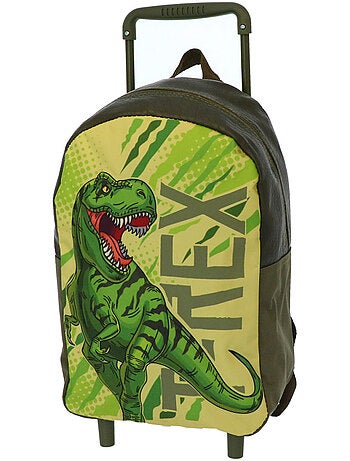 Sac à Dos à Roulettes enfant Dinosaure T‑Rex 34 CM - Trolley maternelle