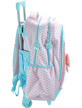 Sac à dos à roulettes enfant Hello Kitty cupcake 46 cm poignée extensible