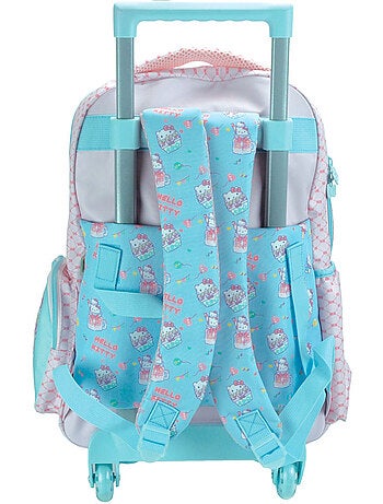 Sac à dos à roulettes enfant Hello Kitty cupcake 46 cm poignée extensible