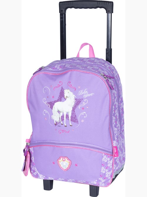 Sac à dos à roulettes fille 2 compartiments BELLA SARA violet - Kiabi Sac à dos à roulettes fille 2 compartiments BELLA SARA violet - Kiabi