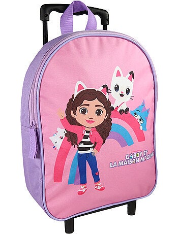 Sac à dos à roulettes Gabby et La Maison Magique Rose - Bagtrotter