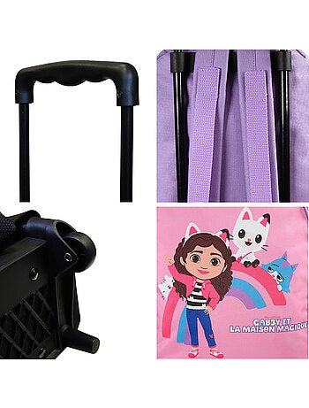 Sac à dos à roulettes Gabby et La Maison Magique Rose - Bagtrotter