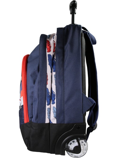 Sac à dos à roulettes garçon Phileas bleu et rouge 2 compartiments - Kiabi Sac à dos à roulettes garçon Phileas bleu et rouge 2 compartiments - Kiabi