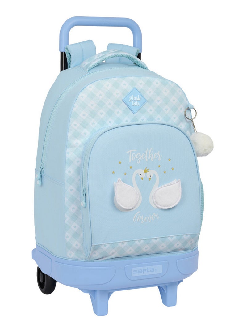 Sac à dos à roulettes Glowlab Signes - Trolley 45 CM Bleu - Kiabi
