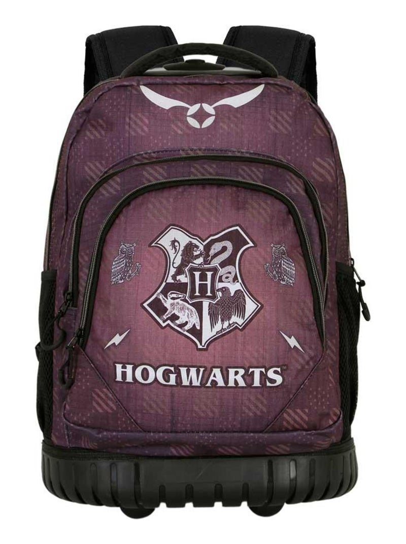 Sac à dos à Roulettes GTS FAN - Harry Potter Hogwarts Marron - Kiabi