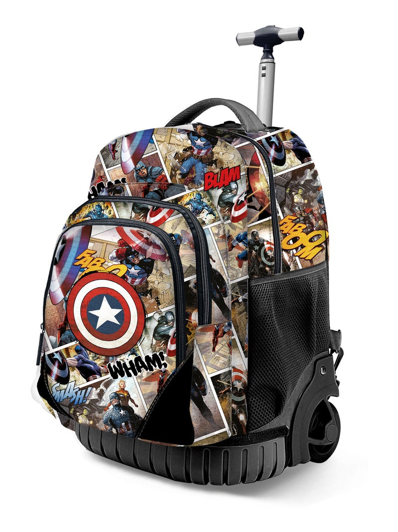 Sac à dos à Roulettes GTS FAN - Marvel Captain America Comic - Multicolore - Taille Unique Multicolore - Kiabi