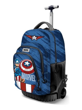 Sac à dos à Roulettes GTS FAN - Marvel Captain America Gears - Bleu - Taille Unique