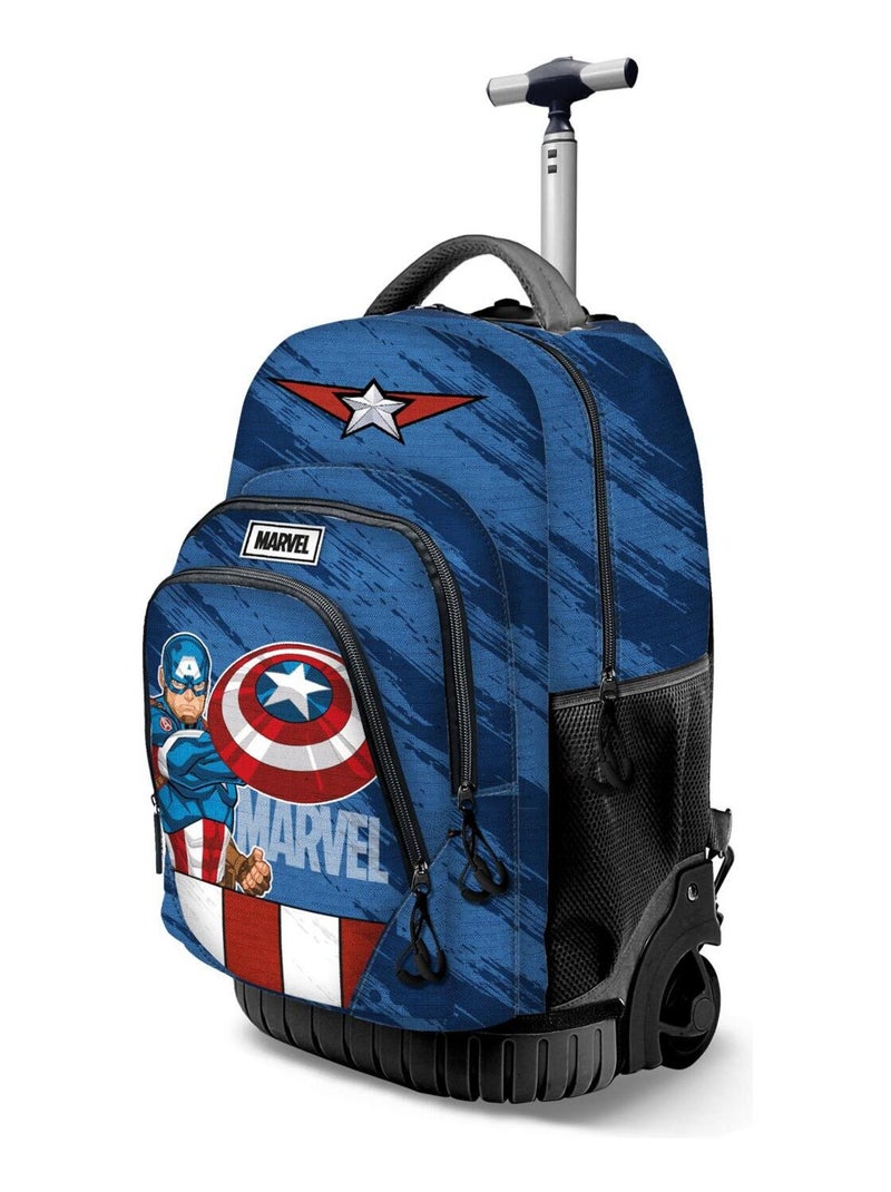 Sac à dos à Roulettes GTS FAN - Marvel Captain America Gears - Bleu - Taille Unique Bleu - Kiabi