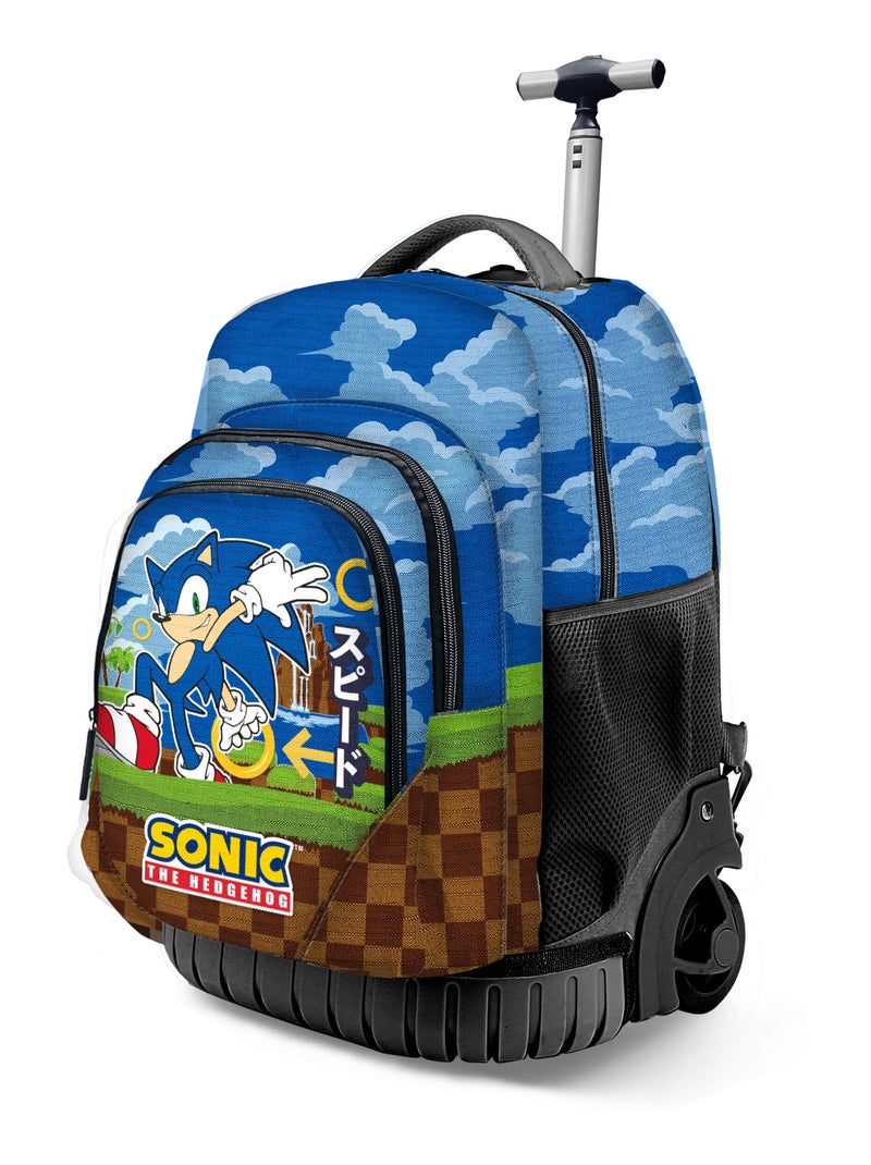 Sac à dos à Roulettes GTS FAN - Sonic Greenhill Multicolore - Kiabi