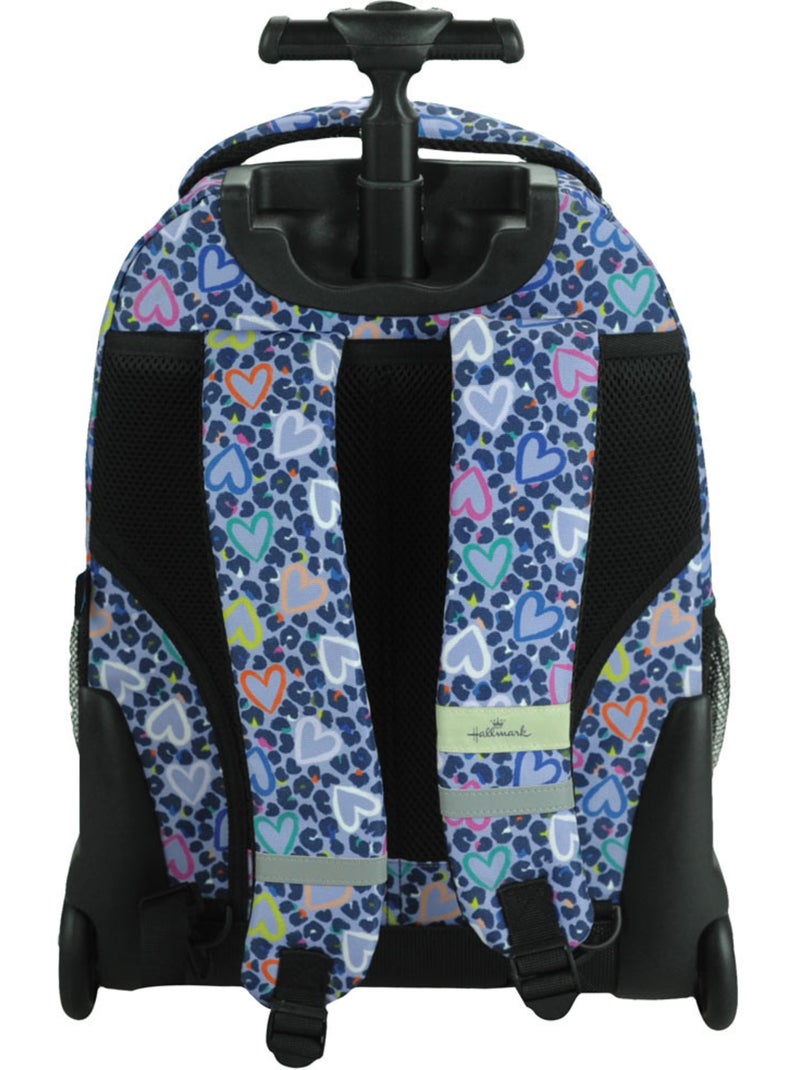 Sac à dos à roulettes 'Hallmark' – Trolley – 48 cm Bleu Noir - Kiabi