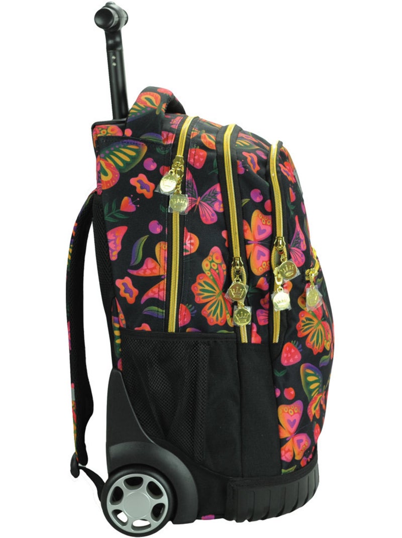 Sac à dos à roulettes 'Hallmark' – Trolley – 48 cm Noir Rose - Kiabi