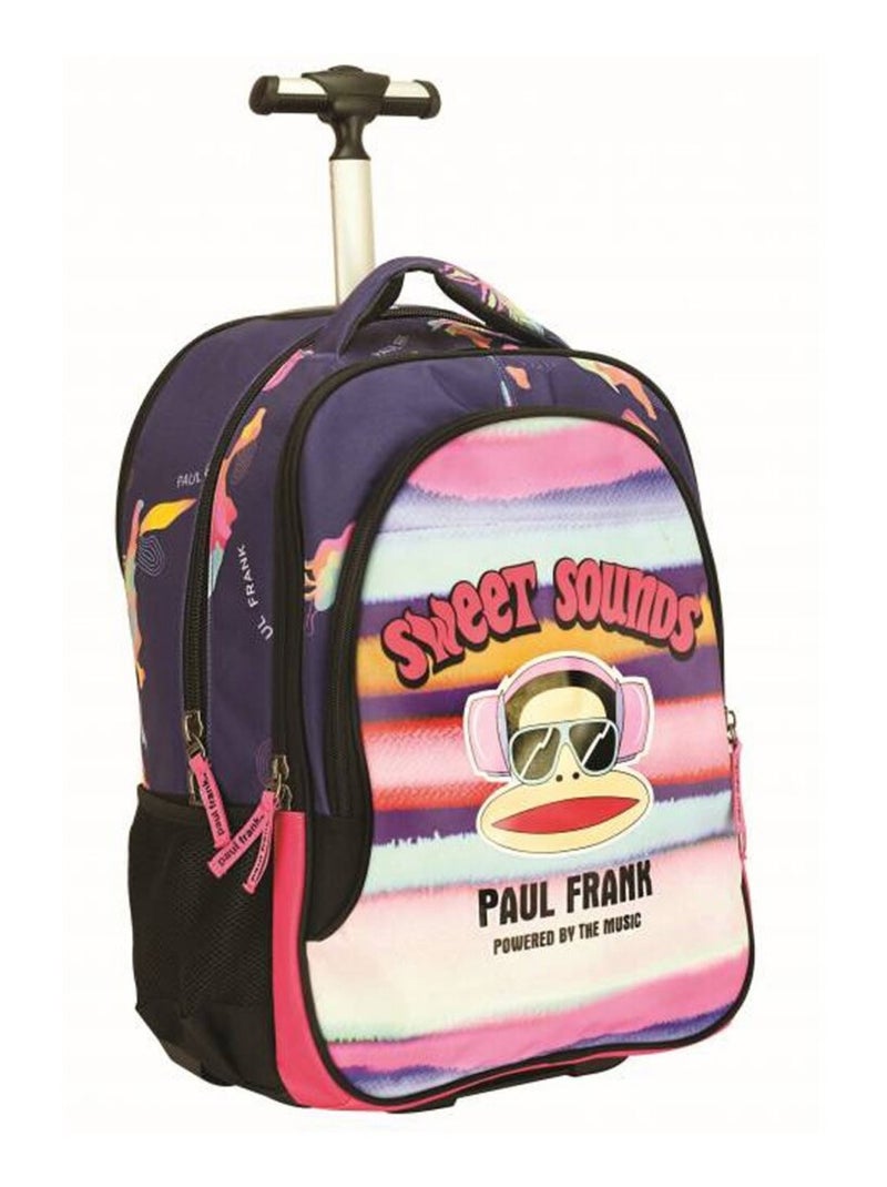 Sac à dos à roulettes haut de gamme - Paul Frank Sweet Sound Multicolore - Kiabi
