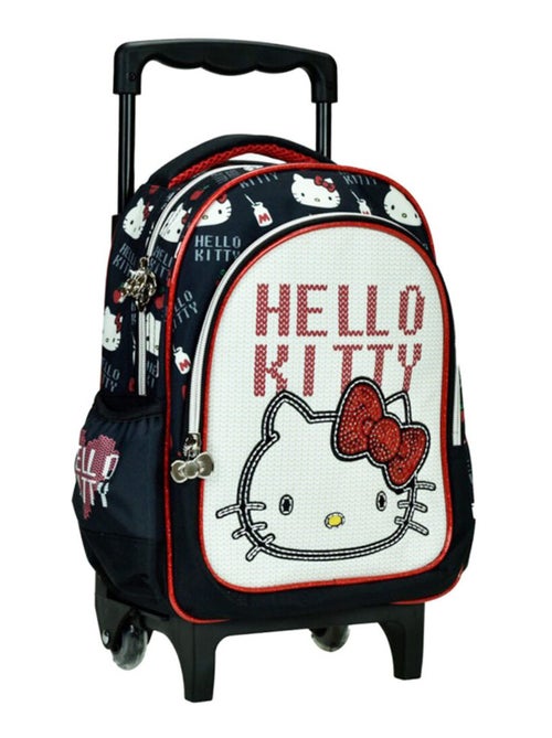 Sac à dos à roulettes Hello Kitty Heart Strass 30 CM Trolley Maternelle - Kiabi